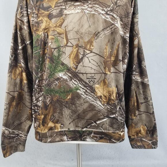 Realtree Hoodie Mens Large Camo Xtra Pullover Sweatshirt Hunting Drawstring - Picture 7 of 15